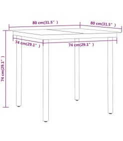 5-delige Tuinset grijs en zwart
