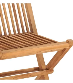 3-delige Tuinset inklapbaar met kussen massief teakhout