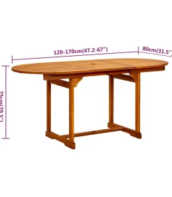 7-delige Tuinset massief acaciahout