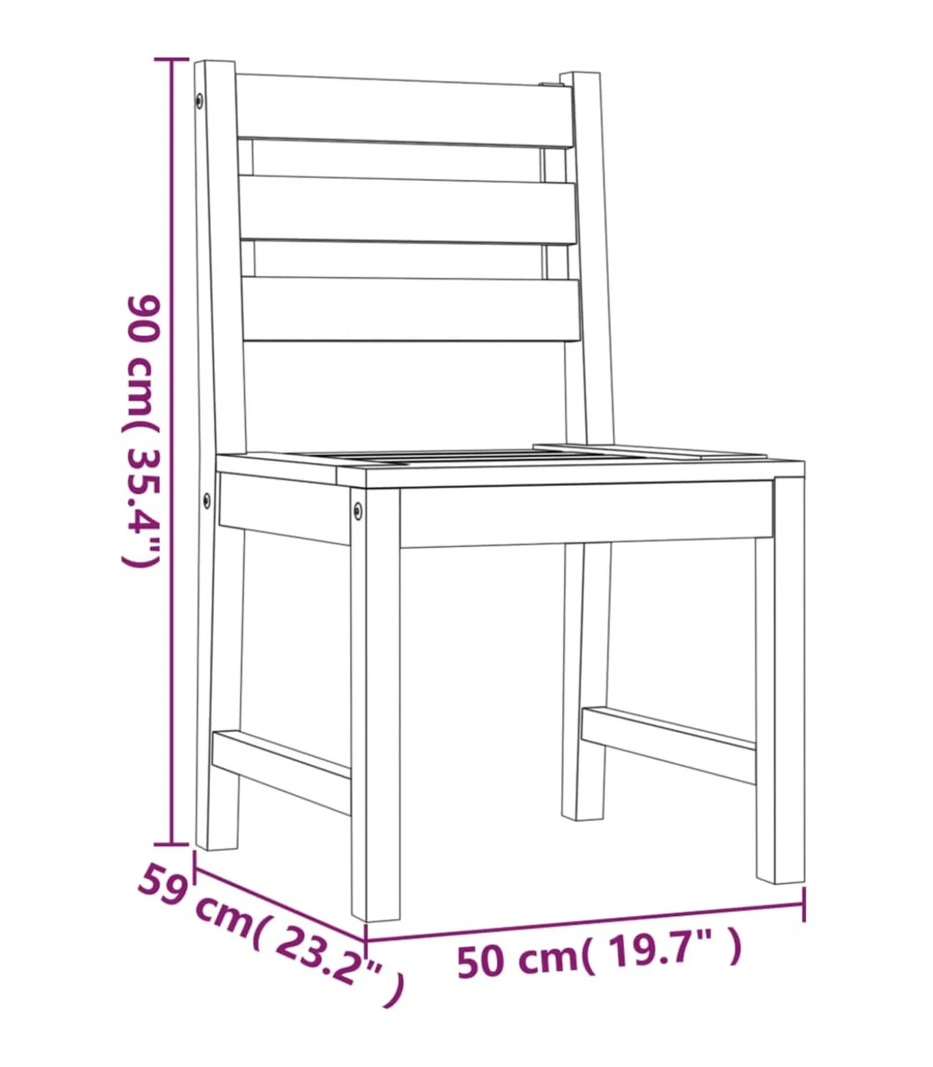 3-delige Tuinset massief teakhout