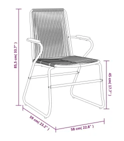 5-delige Tuinset PVC-rattan zwart