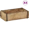 Dienblad met opslag 4 pcs Bruin 30 x 15 x 9 cm