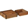 Dienblad met opslag 2 pcs Bruin 31 x 29 x 10 cm