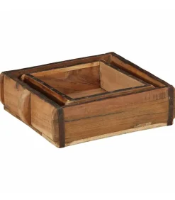 Dienblad met opslag 2 pcs Bruin 31 x 29 x 10 cm