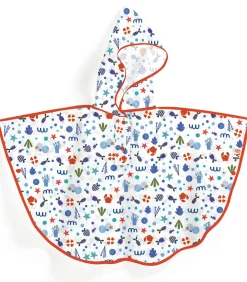 Djeco regenponcho Ocean rain cape - S voor kinderen