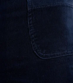 Donkerblauwe fluwelen broek