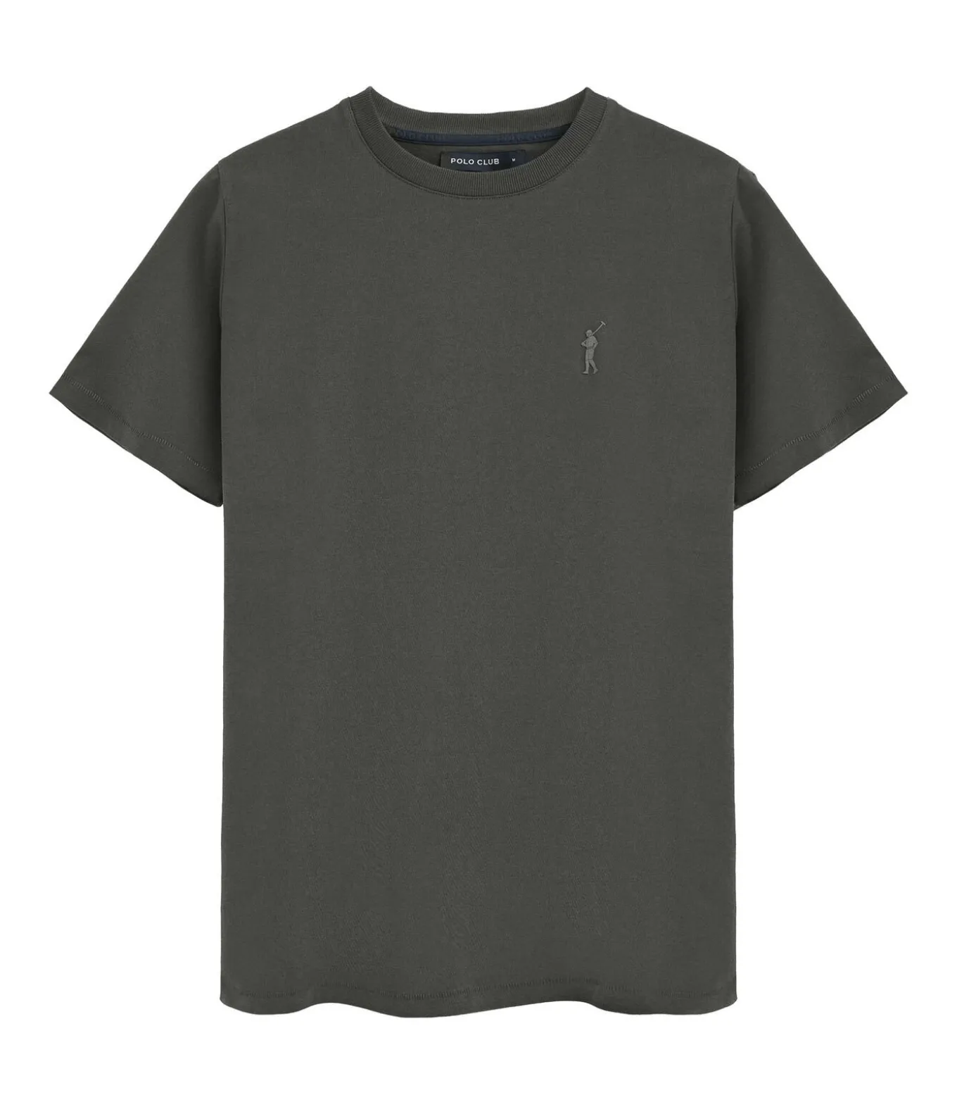 Donkergrijs T-shirt met rubberen Rigby Go-logo