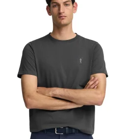 Donkergrijs T-shirt met rubberen Rigby Go-logo
