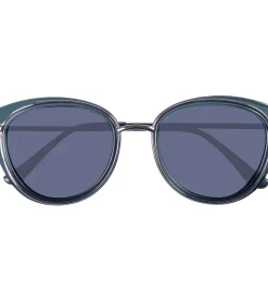 Doorschijnende zilveren zonnebril