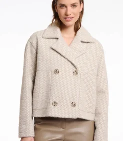 Double breasted jas licht berken montuur XL