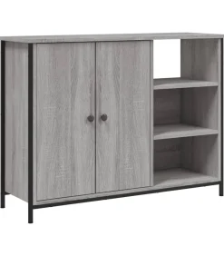 Dressoir 100x33x75 cm bewerkt hout grijs sonoma