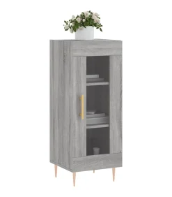 Dressoir 34,5x34x90 cm bewerkt hout grijs sonoma eikenkleurig