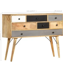 Dressoir 110x30x82 cm massief mangohout