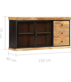 Dressoir 150x40x75 cm massief mangohout