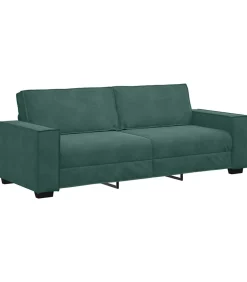 Driezitsbank 180 cm fluweel donkergroen