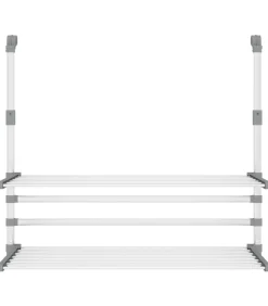 Droogrek voor balkon 89x25x(60-95) cm aluminium