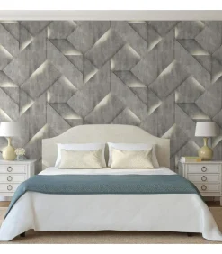 DUTCH WALLCOVERINGS Behang Onyx donkergrijs