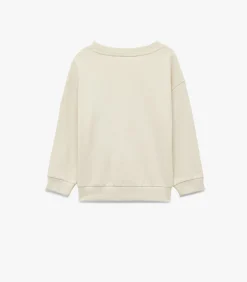 Ecru Babypullover Lange Mouwen Tijgerprint