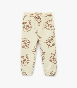 Ecru Joggingbroek Baby Jongens Tijgerprint