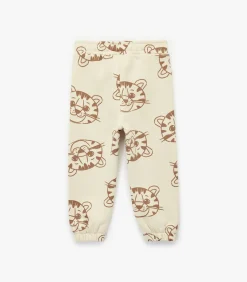 Ecru Joggingbroek Baby Jongens Tijgerprint