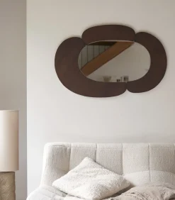 Eda - Ovale spiegel in donker mindihout 115 x 75 cm