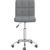 Eetkamerstoel draaibaar stof lichtgrijs