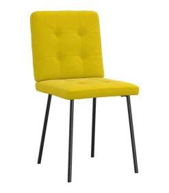 Eetkamerstoelen 6 st fluweel geel