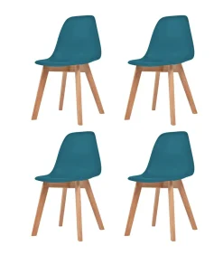 Eetkamerstoelen 4 st kunststof turquoise