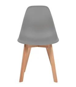 Eetkamerstoelen 2 st kunststof grijs