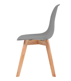 Eetkamerstoelen 2 st kunststof grijs