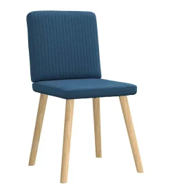 Eetkamerstoelen 6 st stof blauw