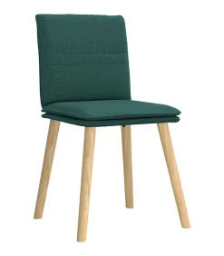 Eetkamerstoelen 6 st stof donkergroen
