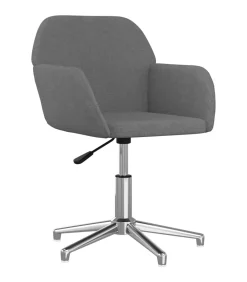 Eetkamerstoelen draaibaar 2 st stof lichtgrijs