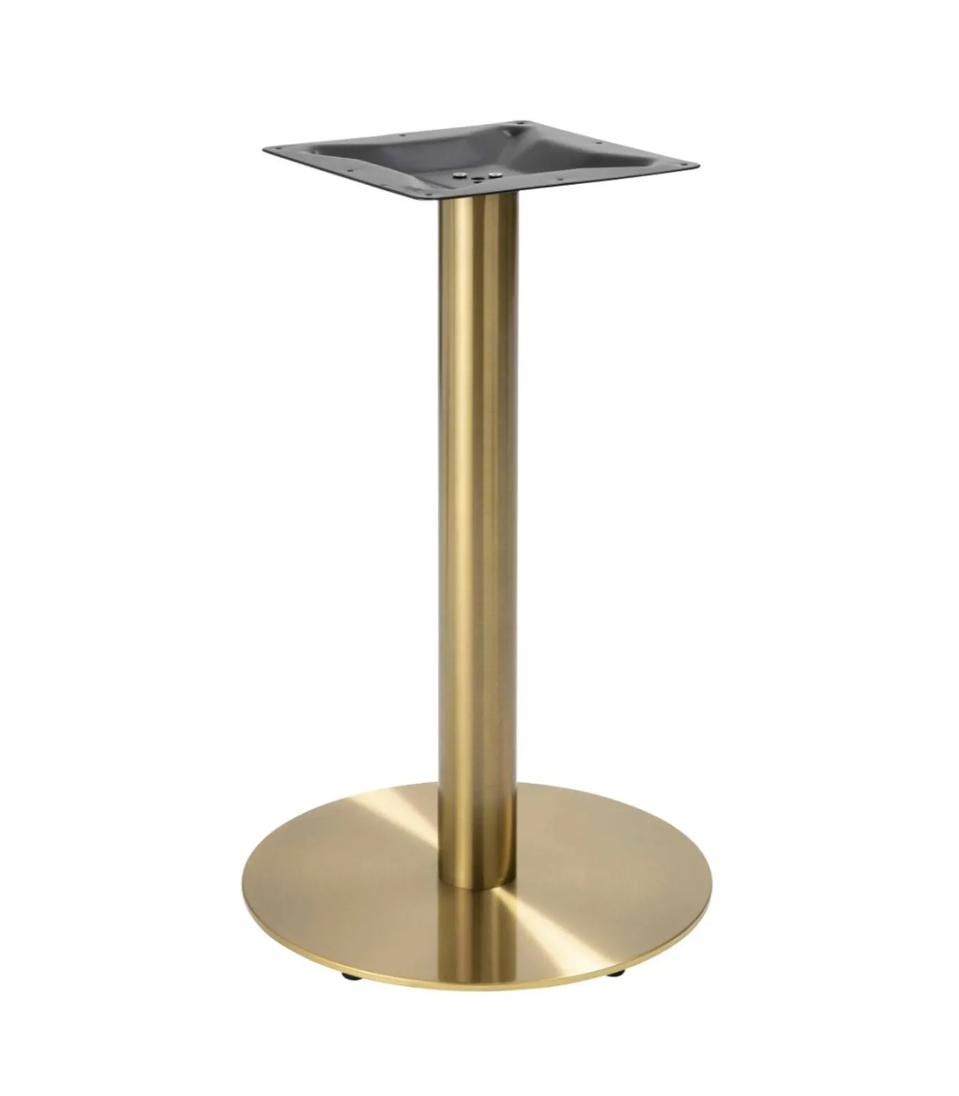 Eettafel 60 x 60 cm met gouden voet en terrazzo/gouden coating