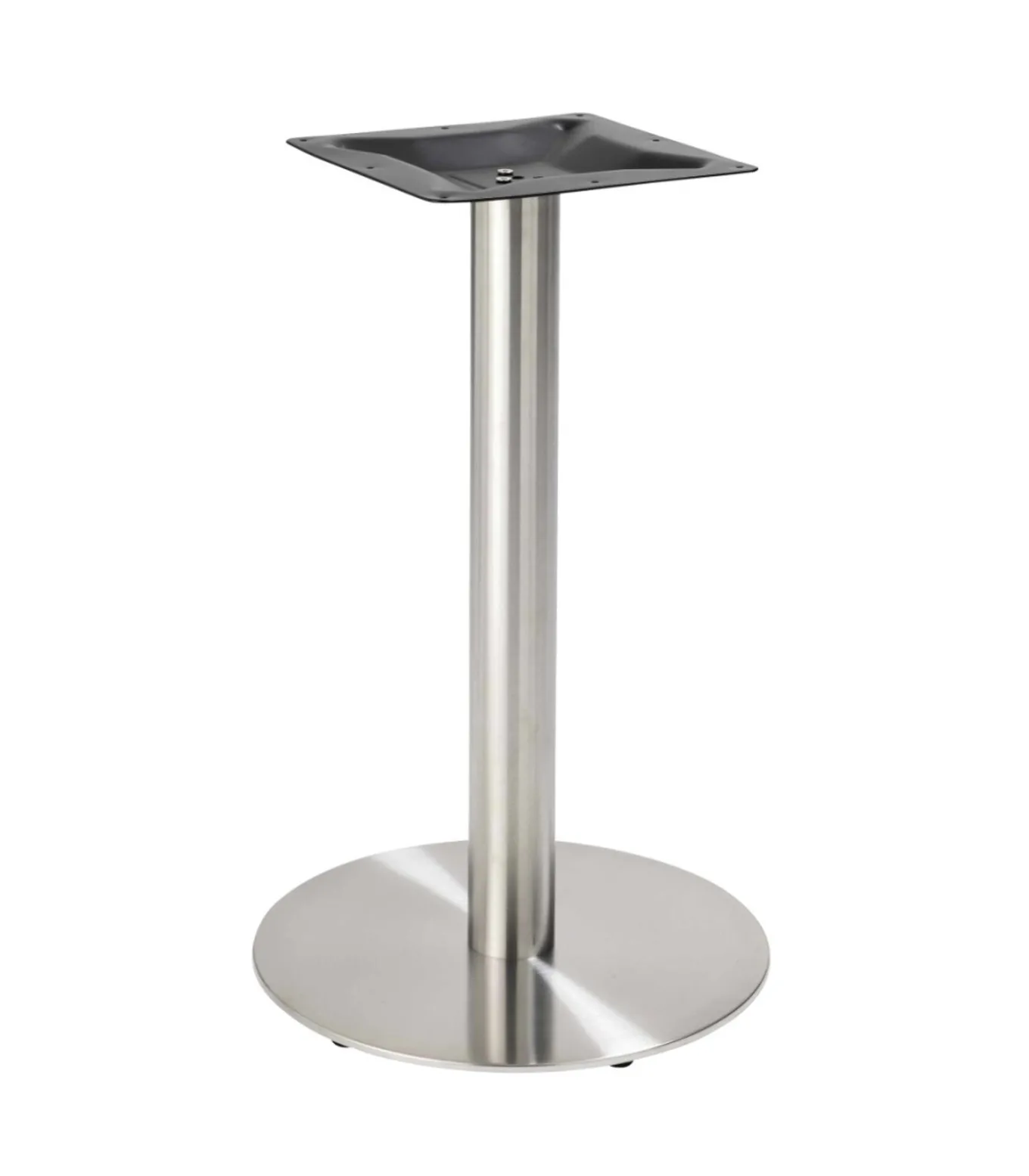 Eettafel 60 x 60 cm zilveren poot en terrazzo/gouden coating