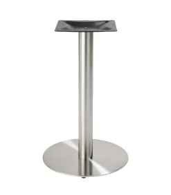 Eettafel 60 x 60 cm zilveren poot en terrazzo/gouden coating