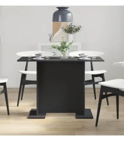 Eettafel Zwart 110 x 60 x 75 cm Bewerkt hout