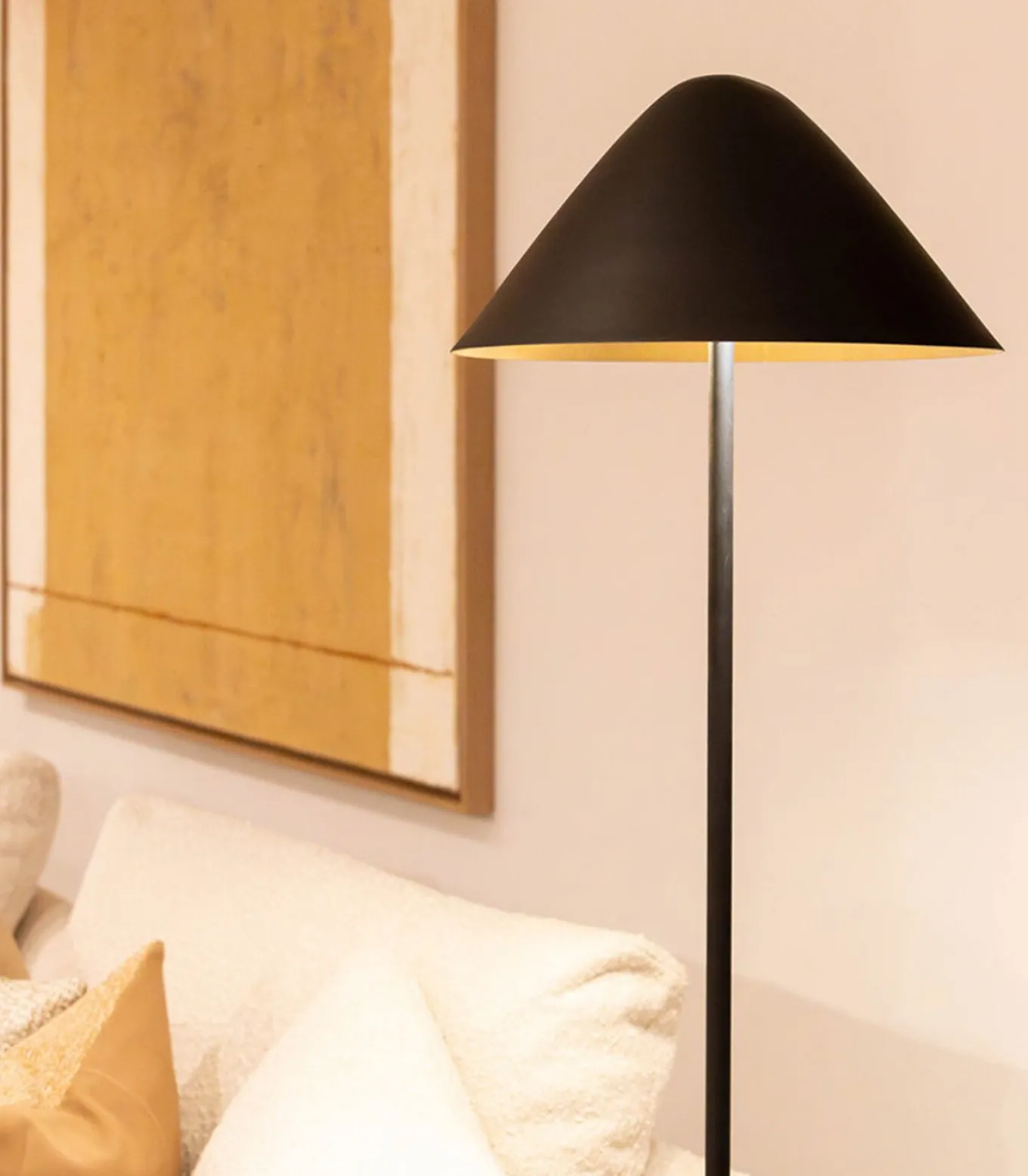 Elan - Staande Lamp - Zwart & Goud