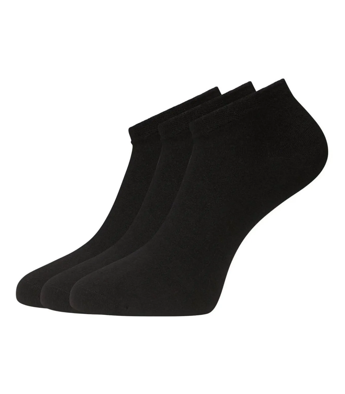 enkelsokken 3 paar knitted sneaker socks black