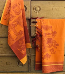 Epices Colombo - Theedoek van katoenen jacquard met print