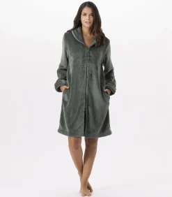 ESSENTIEL H56B molton pluche kamerjas met rits