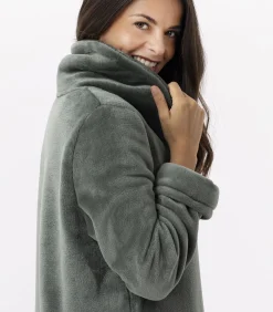 ESSENTIEL H56B molton pluche kamerjas met rits