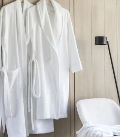 Ess-Kimo - Effen badjas van biologisch gekamd katoen