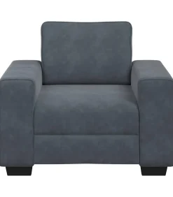 Fauteuil 60 cm fluweel donkergrijs