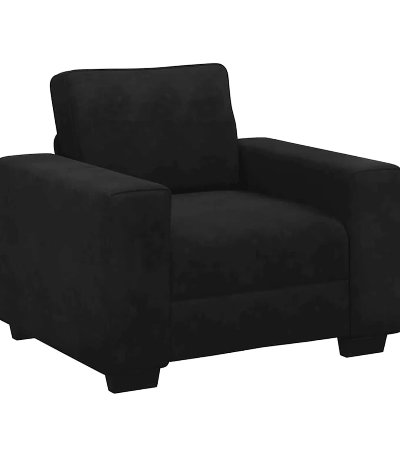Fauteuil 60 cm fluweel zwart