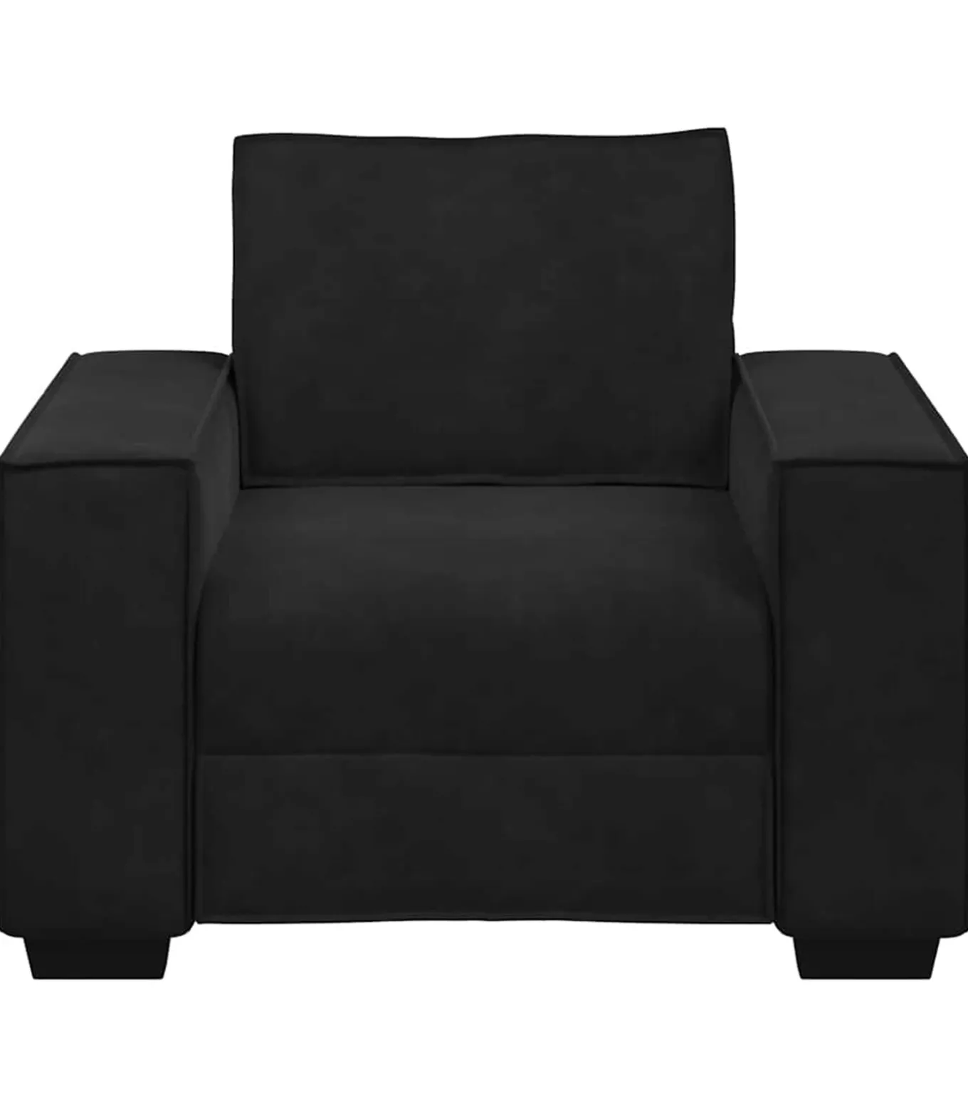 Fauteuil 60 cm fluweel zwart