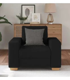 Fauteuil 60 cm stof zwart