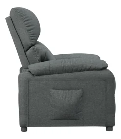 Fauteuil verstelbaar stof donkergrijs