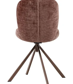 Femke Eetkamerstoelen - Chenille - Bruin- Set van 2