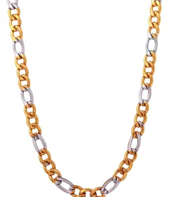 Figaro Ketting - 6mm - Zilver / Goud Kleurig - Staal - 60cm